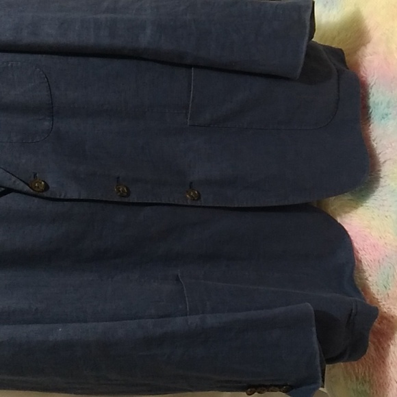 SALE! Crittendens Cool Cotton Blue 100% Linen Vintage Jacket/Blazer XL (A-76) - Picture 3 of 16
